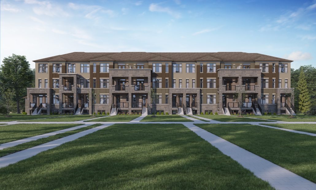 Maya Urban Towns stacked townhome elevation